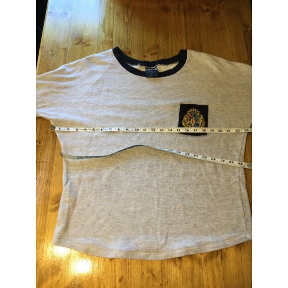 Harry Potter Hogwarts Crest Long Sleeve T-Shirt Size XL Casual Large Spell Out - Picture 5 of 6